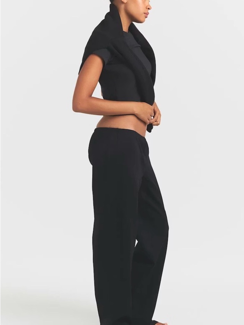 BRAND NEW SKIMS Black Wide-Leg Lounge Pants originally $110